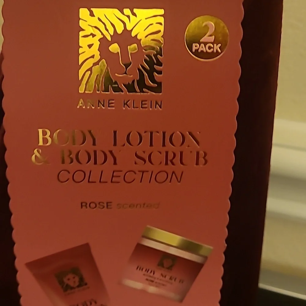 Anne Klein Rose Scented Body Lotion & Scrub Set